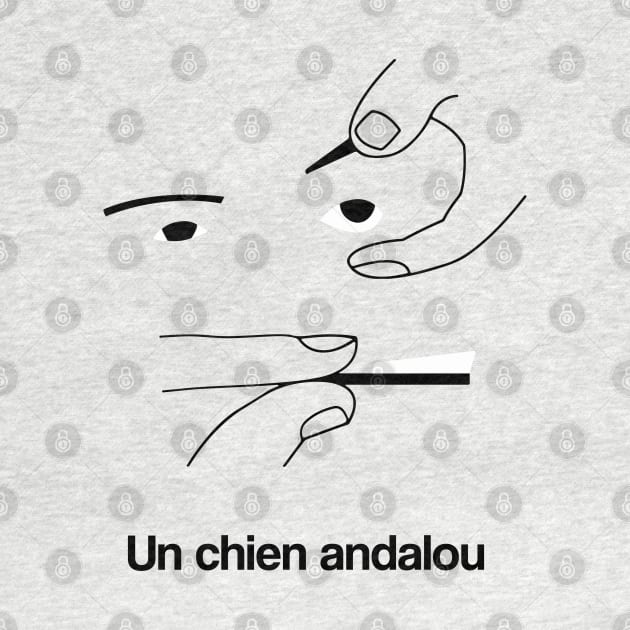 Un chien andalou minimalist art cinema poster design Luis Bunuel Salvador Dali by Rozbud